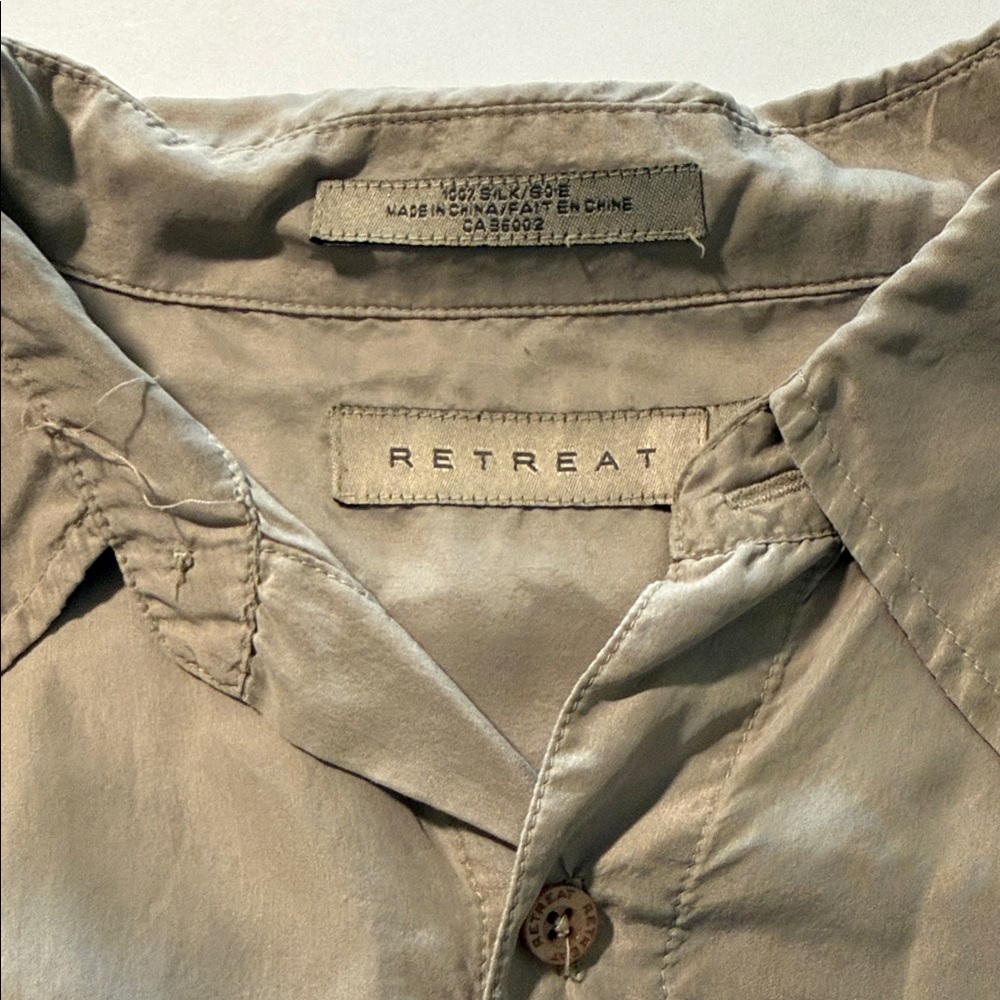 Retreat Silk Taupe Dress Shirt